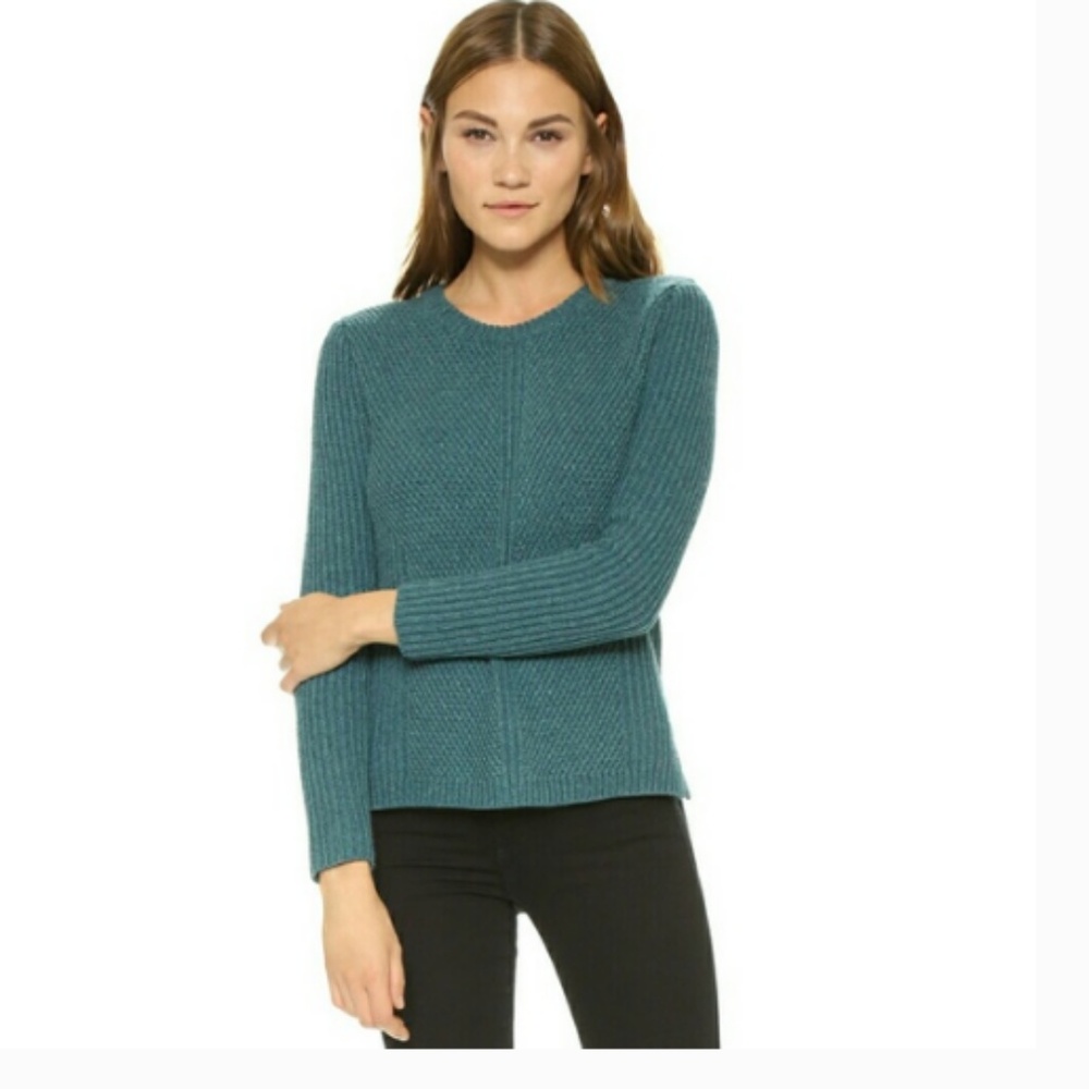 Madewell Green Hexcomb Texture Sweater Size Small
